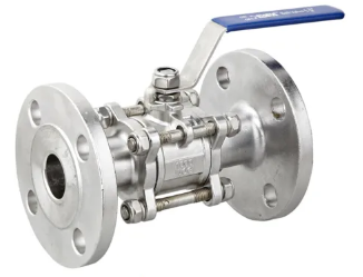 Alloy 20 3 pc flanged ball valve
